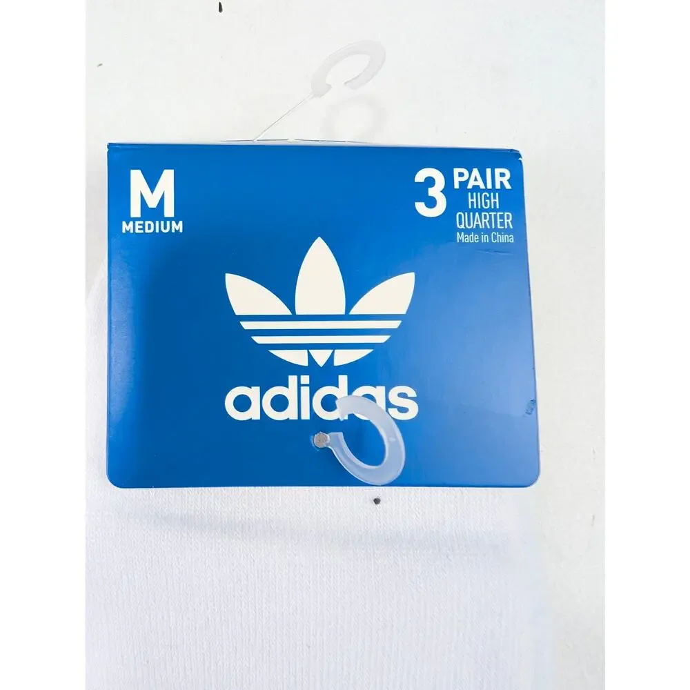 Adidas Unisex Adult Medium High Quarter Socks White & Pink/Green/Yellow